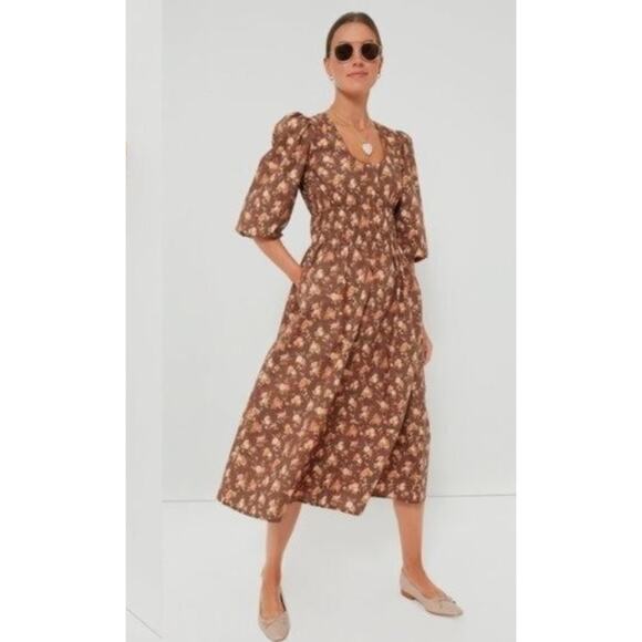 TUCKERNUCK Rosewood Chintz Floral Marlena Midi Dress NWT Size XS - Picture 6 of 10